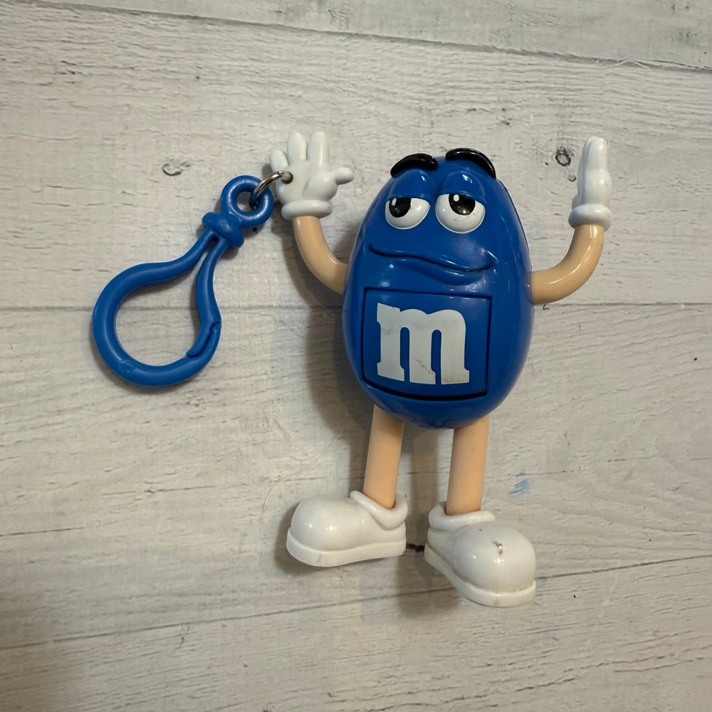 M&M blue keychain m and m dispenser